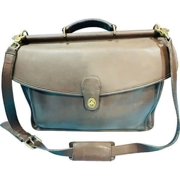 COACH Vintage Coach Circa 1995 USA 5266 Beekman Briefcase Brown Leather Shoulder - Image 1