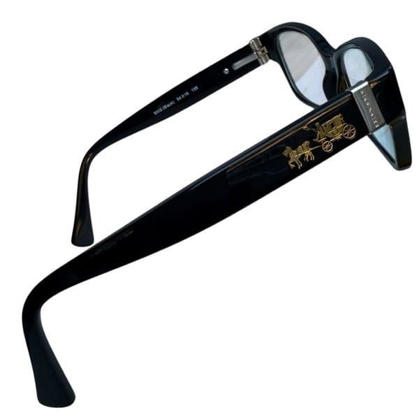 COACH HC6078 Prescription Glasses Black Gold Horse & Carriage Eyeglasses With Ca - Image 1