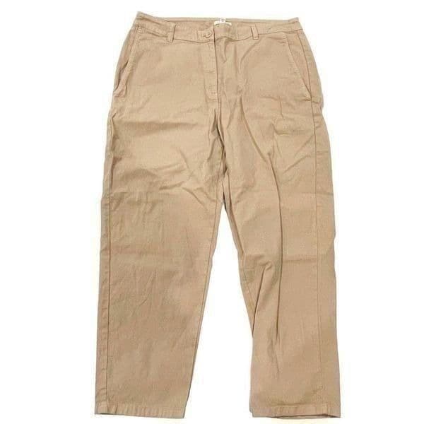 Eileen Fisher Tan Straight Leg Pants Size 12 - Image 1