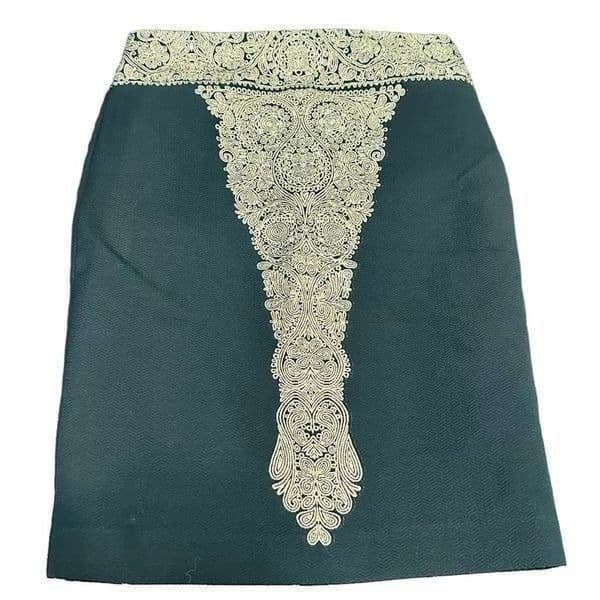 ROBERTO CAVALLI Black Gold Pencil Skirt Mini Skirt Made In Italy Size 8 - Image 1