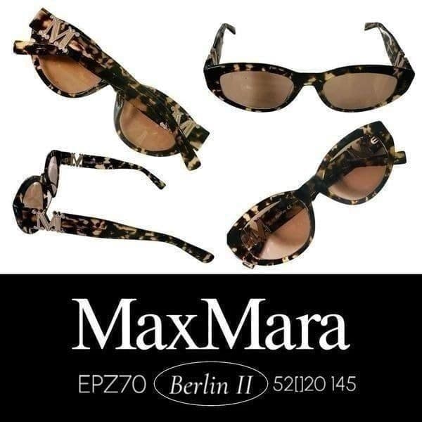 MAXMARA MAX MARA Sunglasses Berlin II EPZ70 Tortoise Havana Luxury Designer Sung - Image 1
