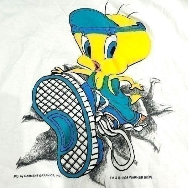 LOONEY TUNES Tweety Bird Vintage 1996 Short Sleeve T-shirt Tee Shirt EUC Size 2X - Image 1