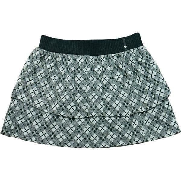 JUICY COUTURE Gray Grey Black Plaid Wool Cotton Elastic Waist Pull On Y2K Vibes - Image 1