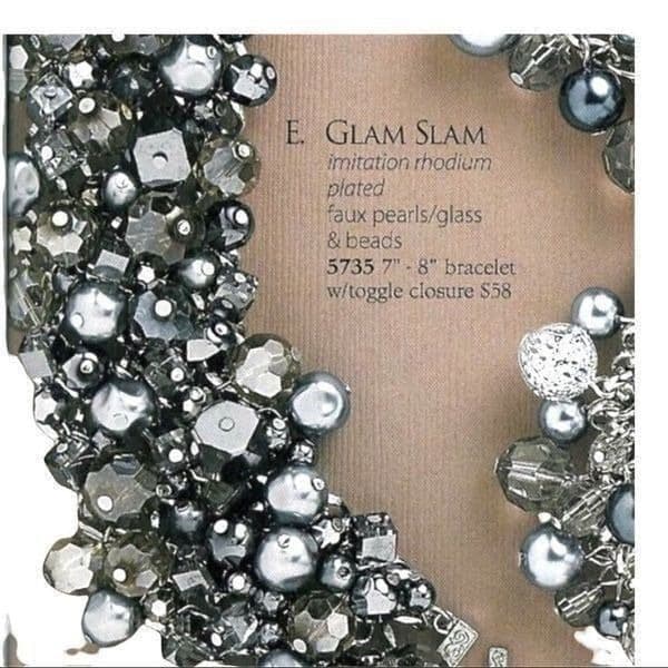 Premier Designs Grand Slam Crystal and Pearl Bracelet