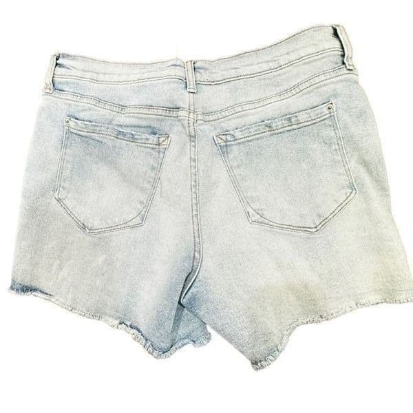 KENSIE Jeans Vintage Luxe High Rise Shorts Light Wash Blue Denim Jean Shorts w/P - Image 1