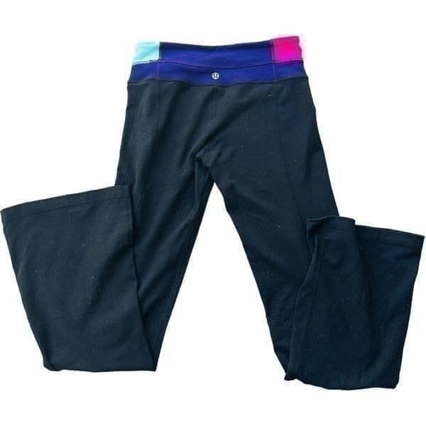 LULULEMON ATHLETICA High Rise Reversible Yoga Pant Lululemon Flared Leggings Bla - Image 1