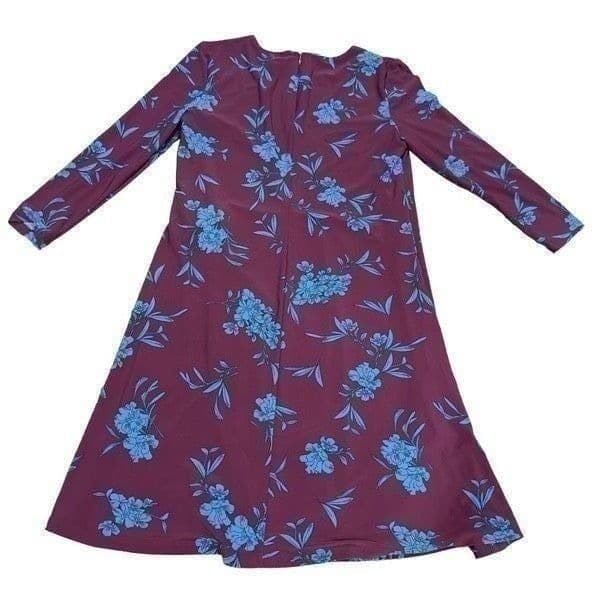 RALPH LAUREN LRL Almonte ABBI Jersey Dress Passion Plum Purple Blue Floral Dress - Image 1