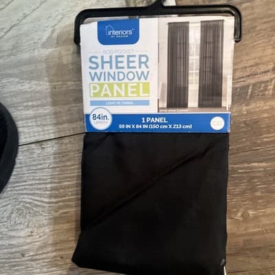 Interiors By Design (1) Panel Black 59”x84” New Light Filtering - Image 1