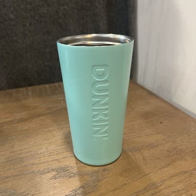 Turquoise Dunkin Donuts 28 Oz Tumbler Without Lid And straw - Image 1