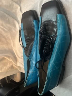 Fortune from liberty shoes 12 Blue And Black Genuine Leather - Image 1