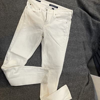 Women’s Calvin Klein White Jeans 30 X32 CKJO11 Skinny Mid Rise With Pockets - Image 1