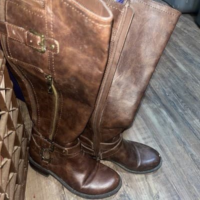 G by Guess Womens Harson5 Closed Toe Knee High Boots Wide Calf Riding Zipper 6 - Image 1