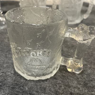 The Flintstones Mug RocDonalds 1993 McDonalds Pre-Dawn Glass Cups Mugs USA - Image 1