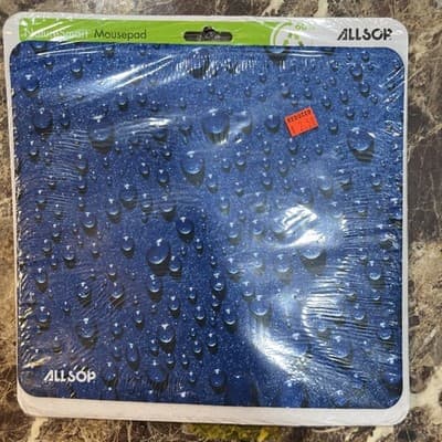Allsop 30182 Naturesmart Mouse Pad Blue with Raindrops - Image 1