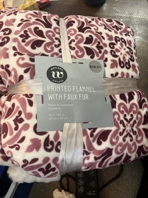 Wayland Square Printed Flannel With Faux Fur Do Her Next Time Toy Saw her - Image 1