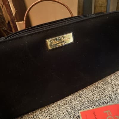 PALOMA PICASSO Black Fabric Zip Cosmetics Bag Travel Jewelry Case MakeUp ~ NWT - Image 1