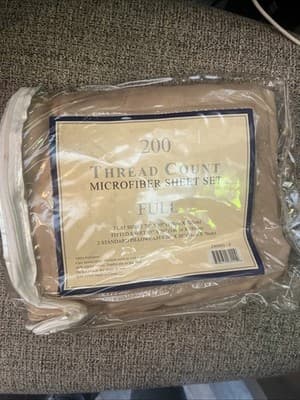 At Home High Fashion Microfiber Sheet Set Full Gold - Image 1