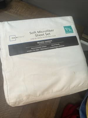 SOFT MICROFIBER SHEET SET White Twin/twin XL - Image 1