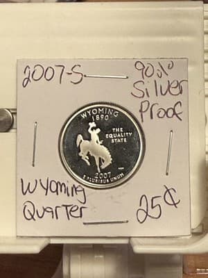WN19 - 2007-S Wyoming Quarter Proof (90% Silver) - Image 1