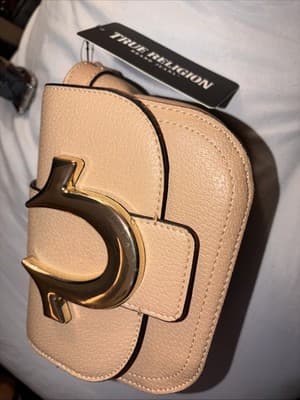 NWT True Religion Flap Front Crossbody - Pretty Tan - Image 1