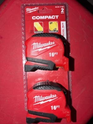 Milwaukee 16ft Compact Tape Measure 2-Pack - Image 1