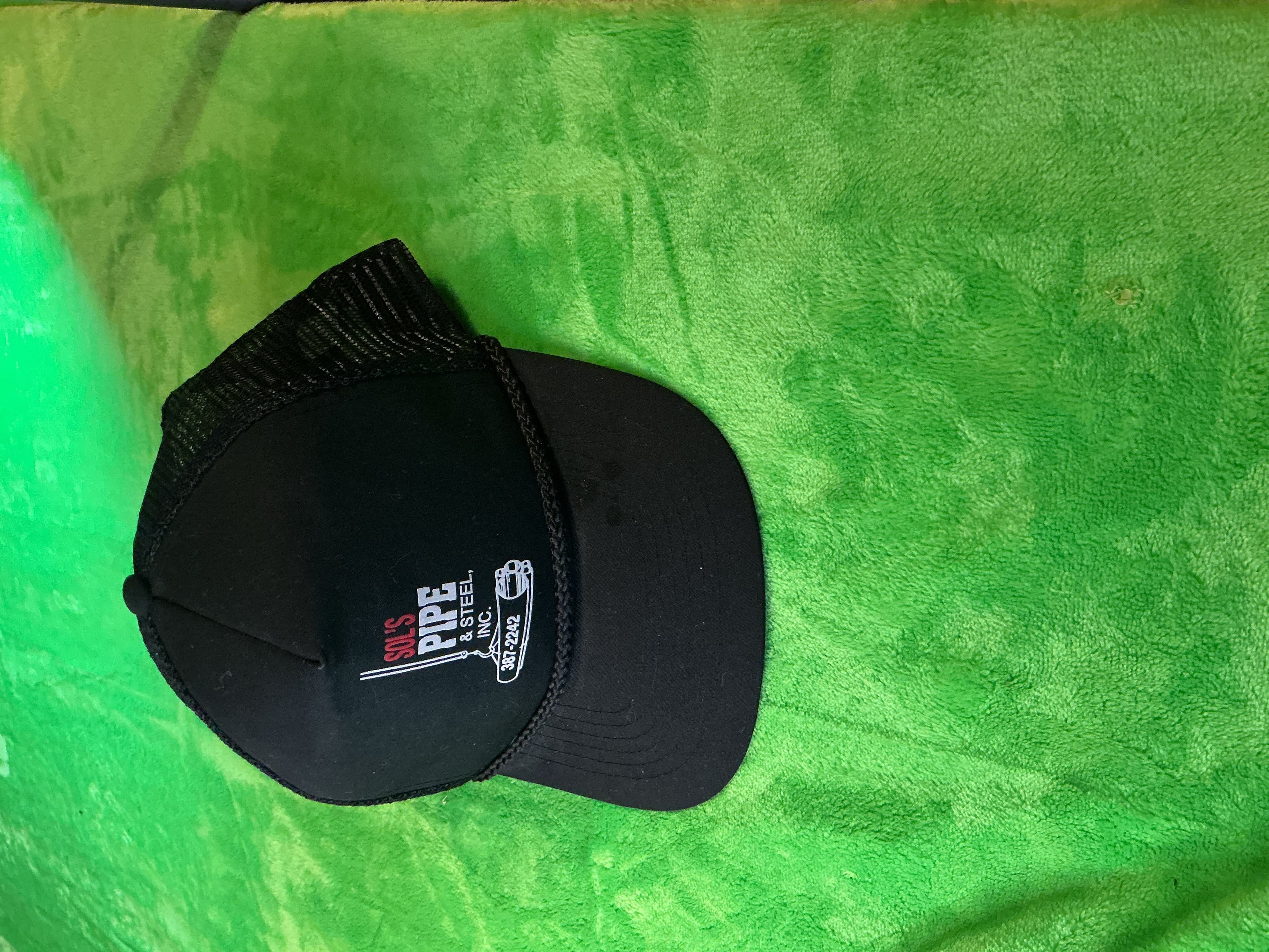 Vintage Sol's Pipe & Steel Inc Advertising Trucker Hat Black Rope Snapback - Image 1