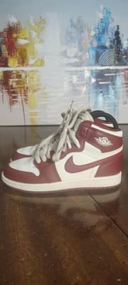 Jordan Air Jordan 1 Mid Shoes Youth Size 1.5Y Red White Sneakers FD1412-160