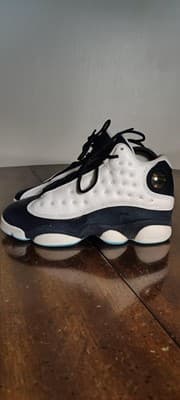 Air Jordan 13 Retro Shoes Youth Size 6Y White Navy Blue Sneakers DJ3003-144