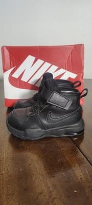 Nike Air Max Goaterra 2.0 Boots Toddler 7C Black Boys Leather Ankle DC9514-001