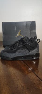 Jordan Spizike Low Shoes Youth Size 4Y Black Anthracite Sneakers FQ3950-001