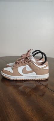 Nike Dunk Rose Low Top Brown White Women's Size 5.5 Shoes Sneakers