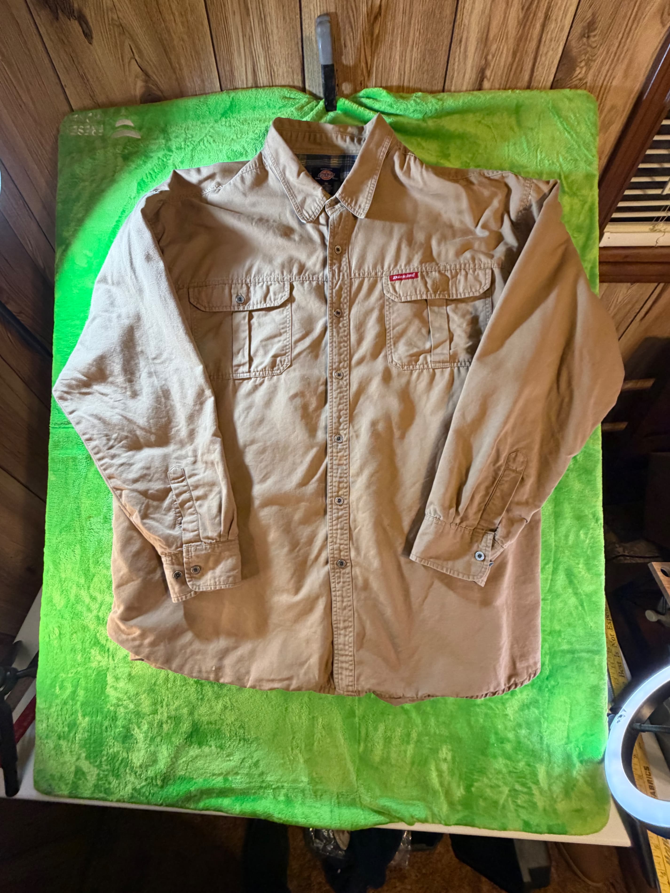Divkies Long Sleeve Work Shirt with Pockets - Image 1