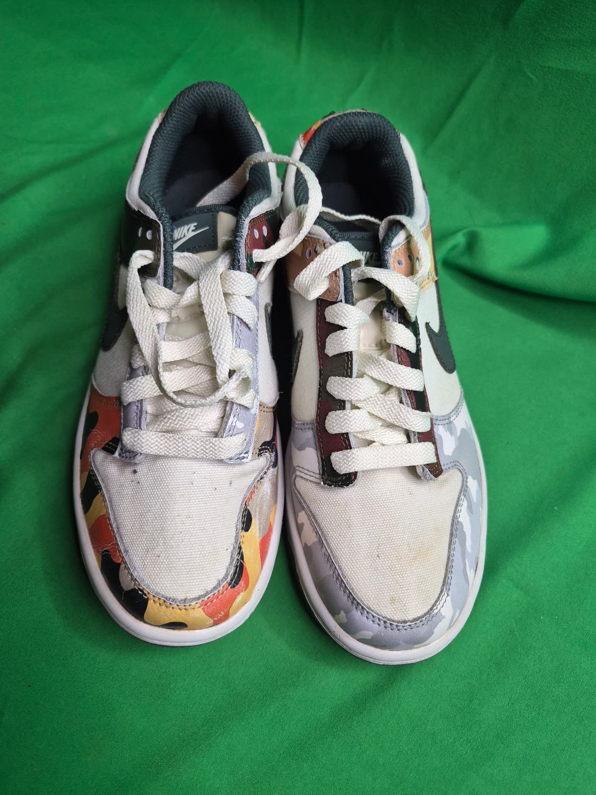 Nike Dunk Low SE 'Sail Multi Camo' sneaker. - Image 1