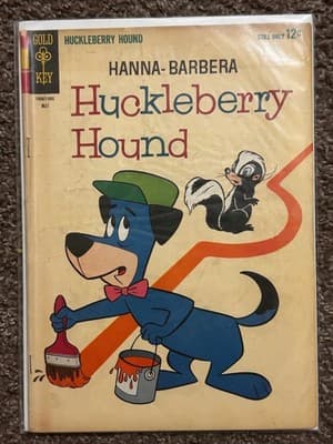 Gold Key Huckleberry Hound Comic Book Hanna-Barbera May 12c Vintage Cover Art - Image 1