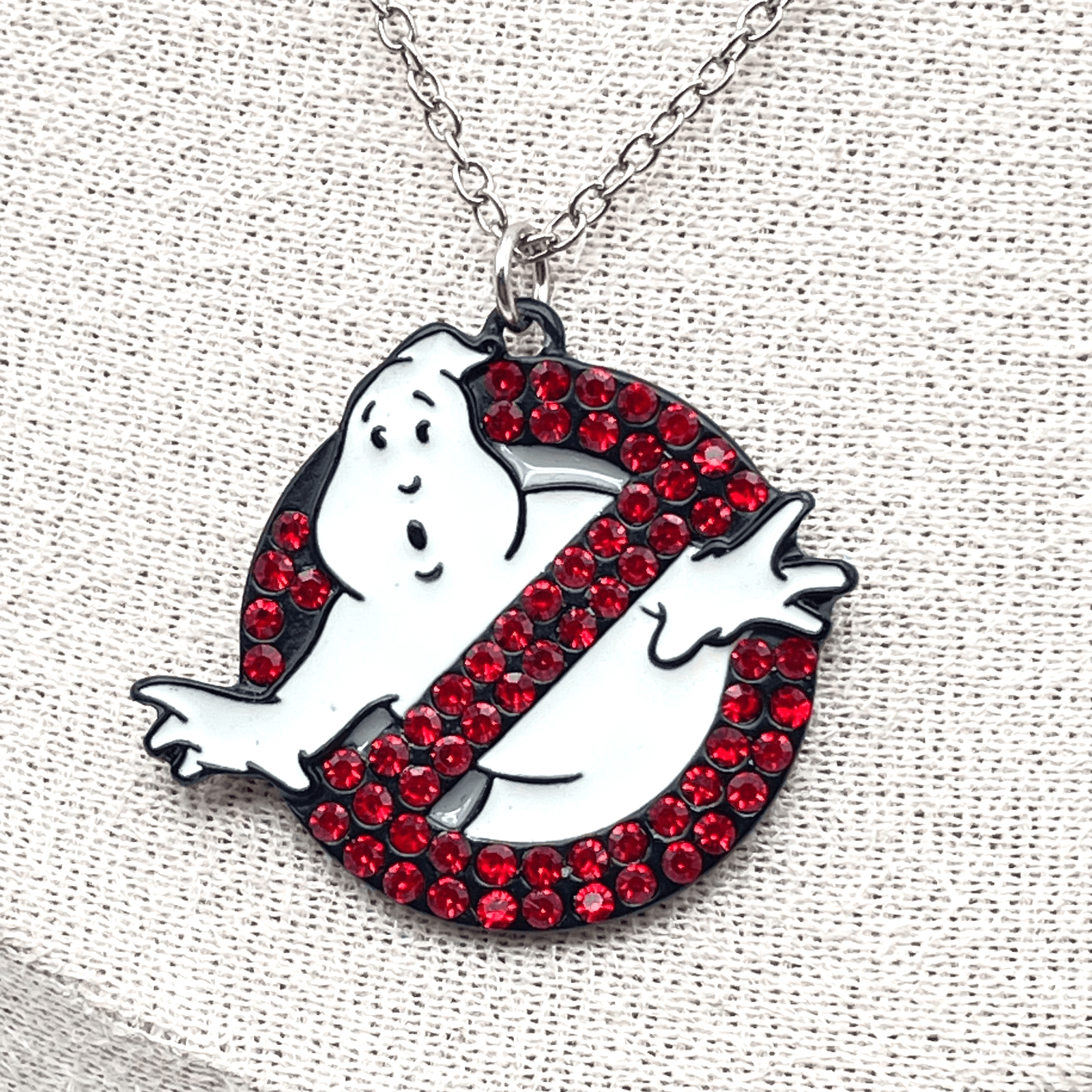 Vintage Ghostbusters "No Ghost" Pendant Necklace Collectors Movie Merch - Image 1