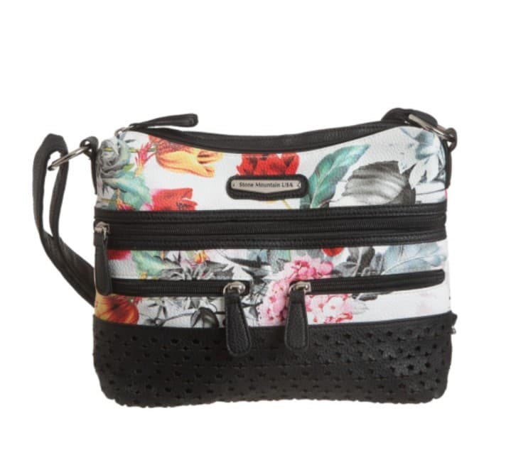 Stone mountain USA bonded leather flower purse / crossbody - Image 1