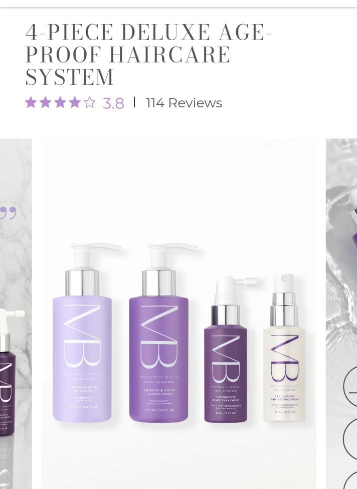 Meaningful Beauty 4-Piece Deluxe Age-Proof Haircare System travel size - Image 1