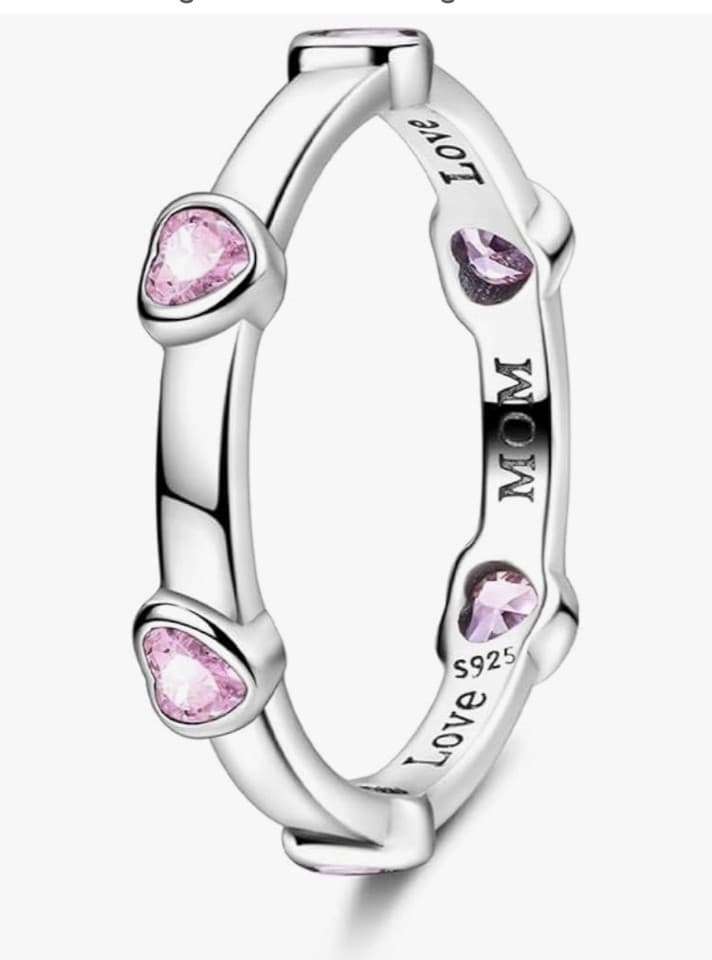 Sterling silver heart ring perfect for mom to daughter for Valentine'Day - Image 1