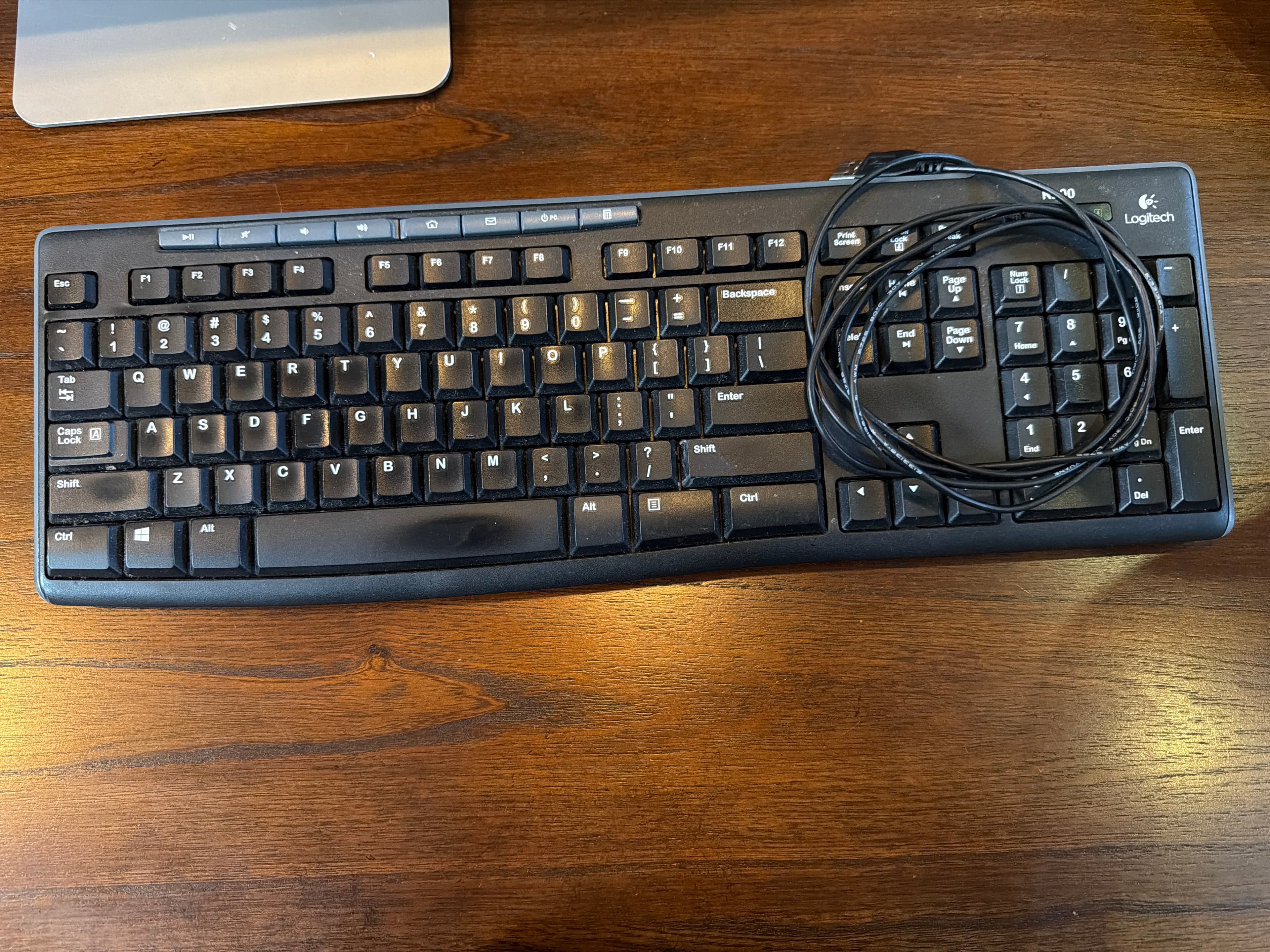 Logitech Wired Keyboard K120 - USB, Full-Size, Black - Image 1