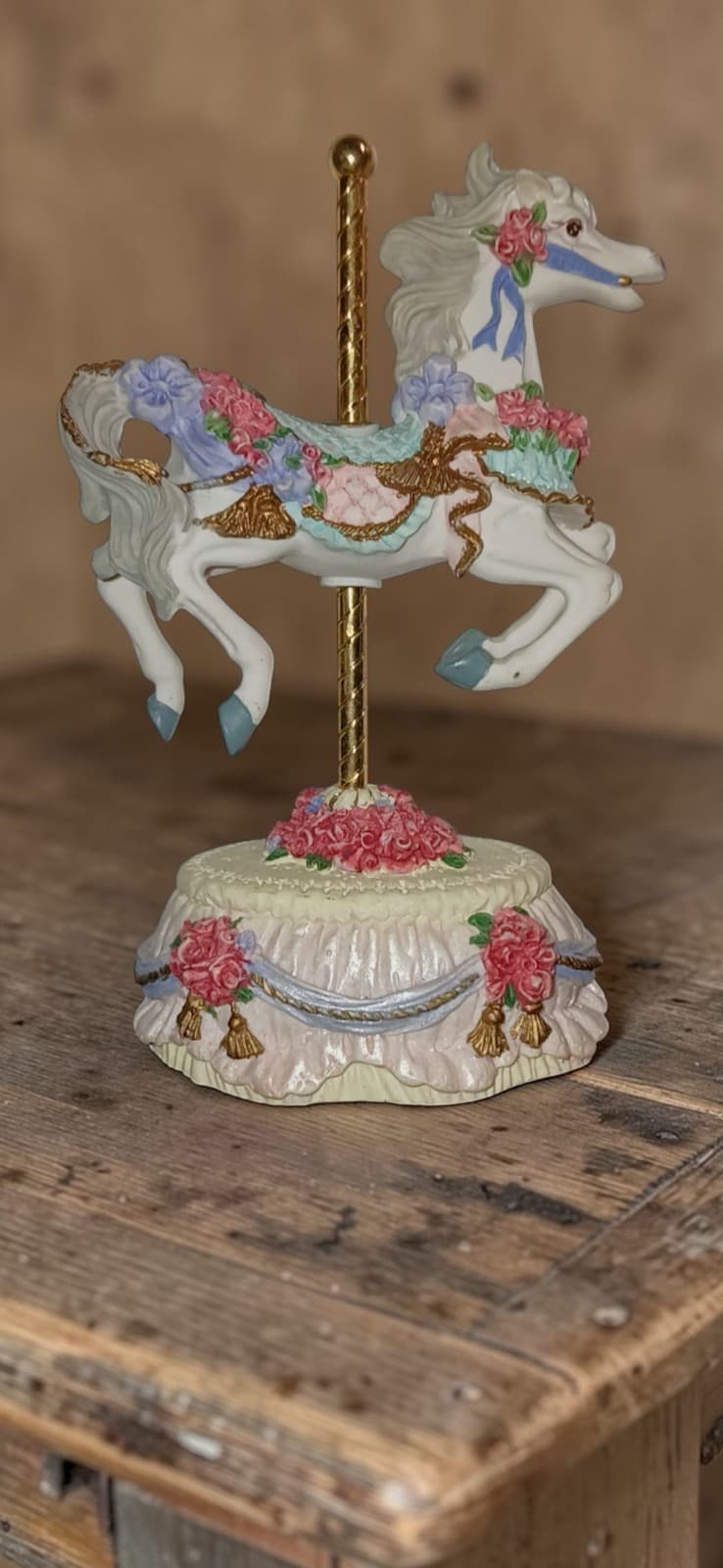 Heritage House Yesterday Melodies County Fair Collection Carousel Horse Figurine - Image 1