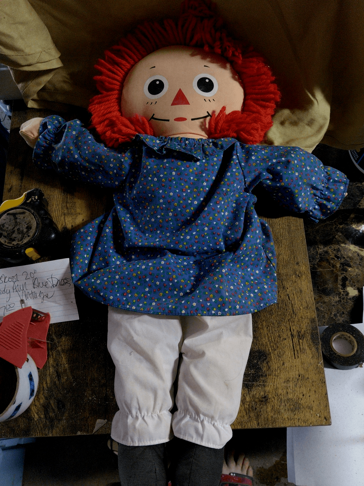 Playschool 20" Raggedy Ann Blue Dress Vintage - Image 1