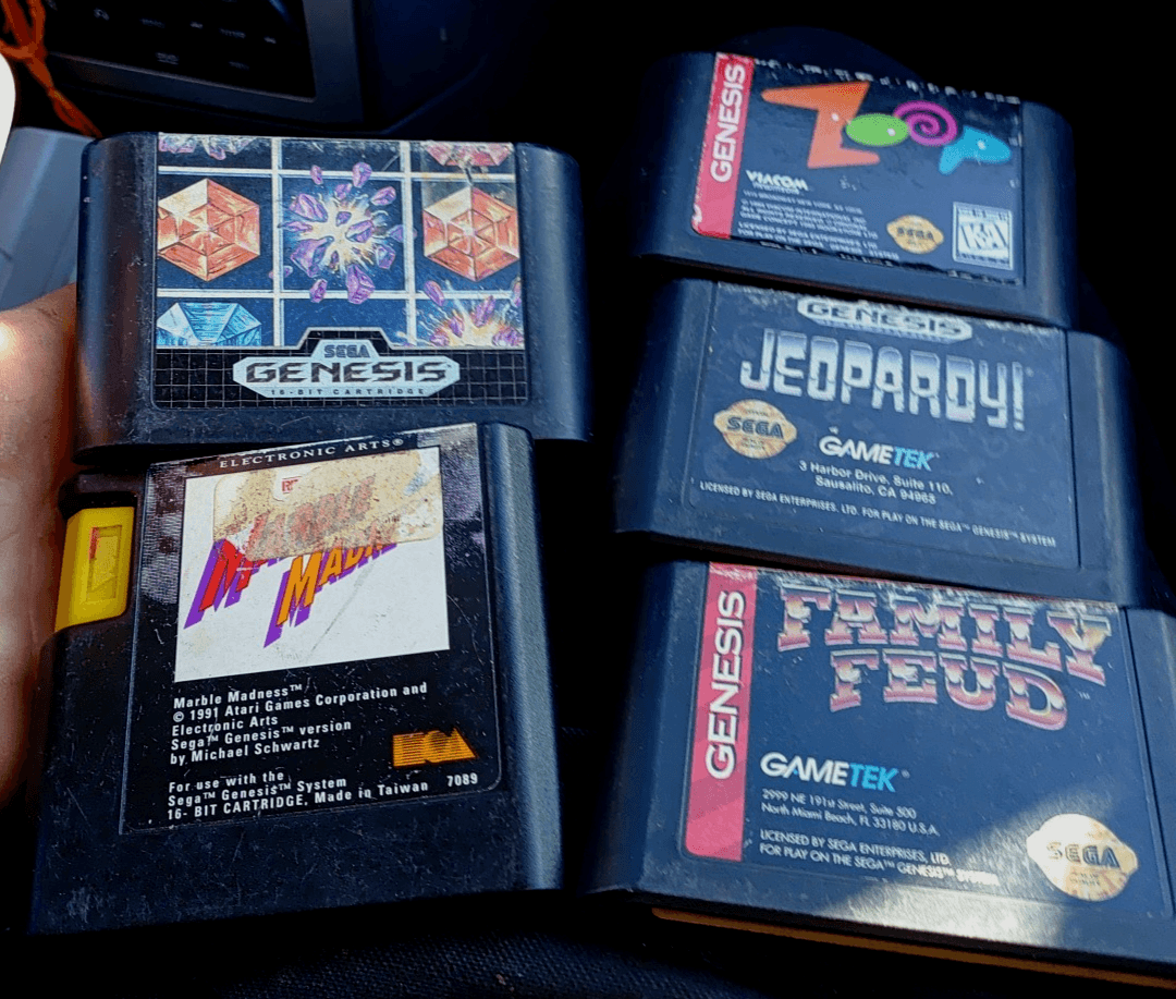 Lot Of 5 Sega Genesis Games: \tv show games \marbles - Image 1