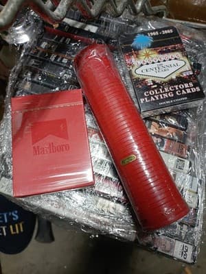 2 Decks Of Playing Cards And A 50 Count Red Marlboro Poker Chip.. Cards Are... - Image 1