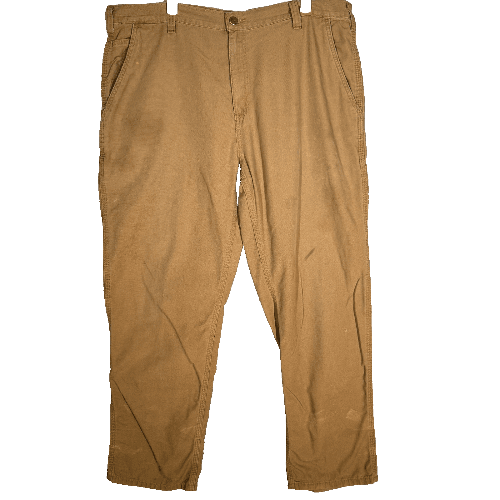 Carhartt Pants Mens 40x32 Brown Dungaree Fit Canvas Workwear Utility Fair - Image 1