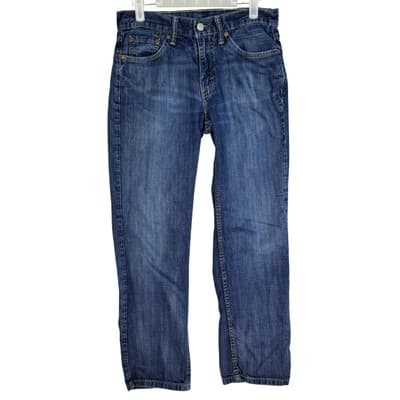 Levis 514 Jeans Mens 29x30 Blue Straight Leg Medium Wash Denim Pants Classic - Image 1