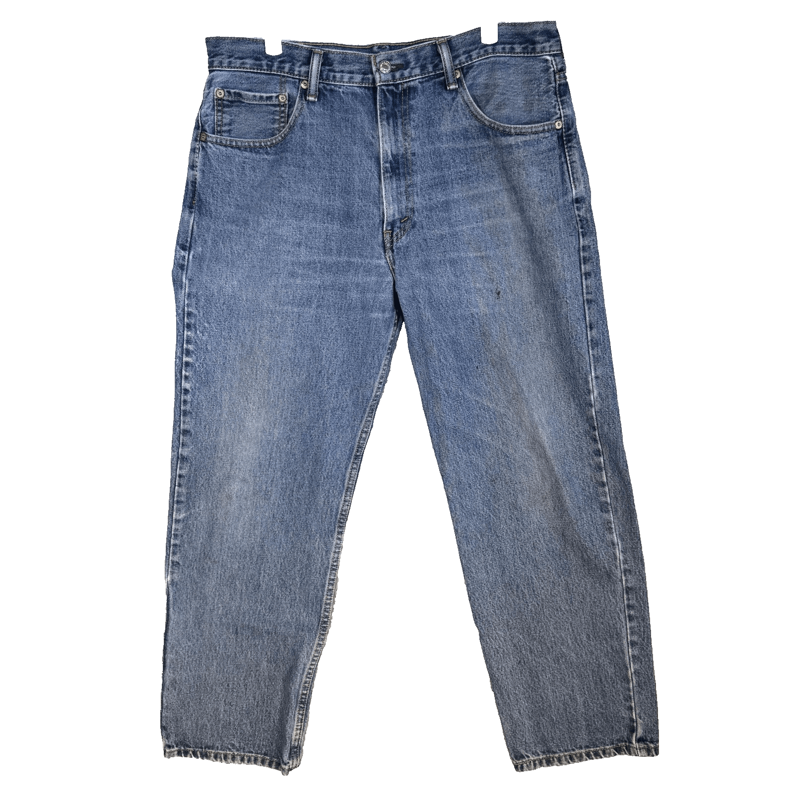 Levis 550 Jeans Mens 36x30 Blue Medium Wash Relaxed Fit Tapered Leg Denim - Image 1