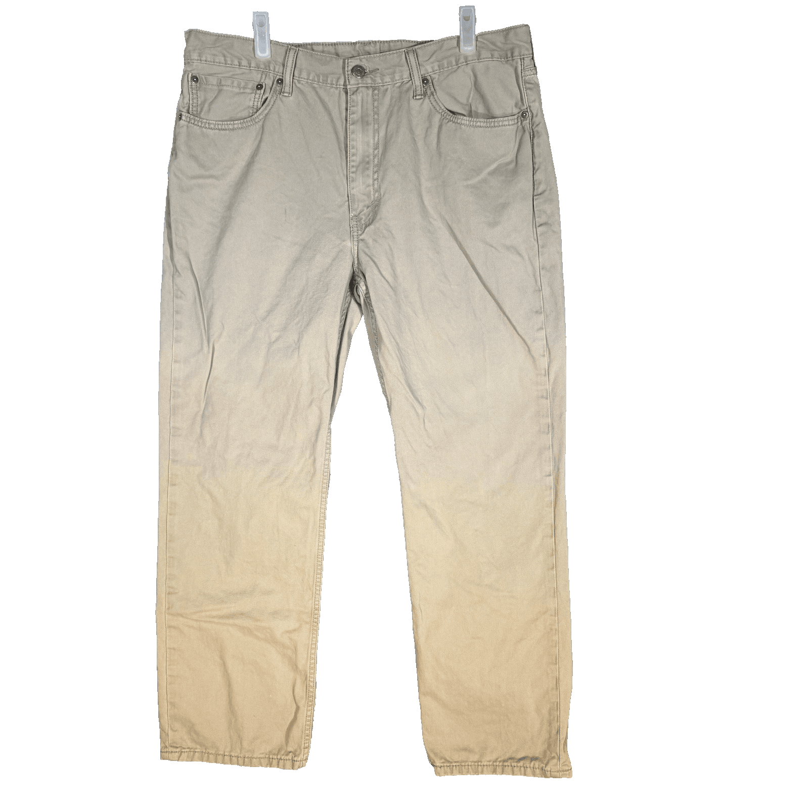 Levis 514 Jeans Mens 36x30 (38x30) Tan Khaki Straight Leg 100% Cotton Denim - Image 1