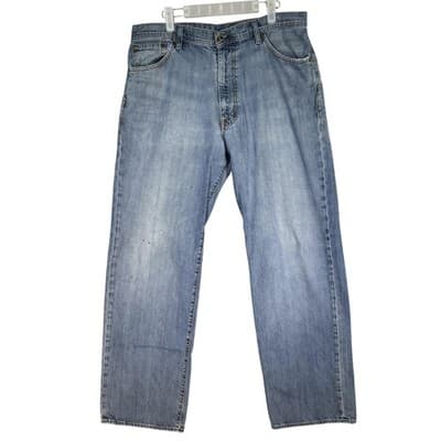 Vintage Polo Jeans Co. Ralph Lauren Jeans Mens 36x30 Blue Loose Fit Distressed - Image 1