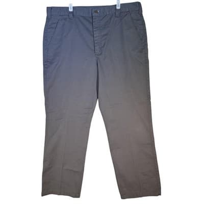 Carhartt Pants Mens 40x30 Gray Blended Twill Work Uniform Straight Leg B290 DKG - Image 1