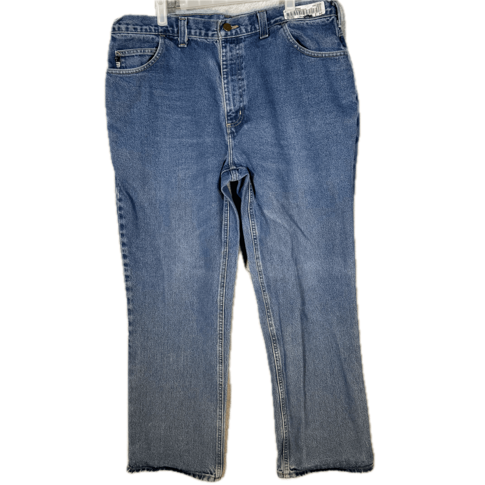 FR Carhartt Men's Jeans 38 X 30 Blue Denim Mid-Rise 5-Pockets Straight Leg M1712 - Image 1